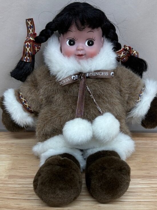 11” Vintage Plush Eskimo Doll - Picture 1 of 6